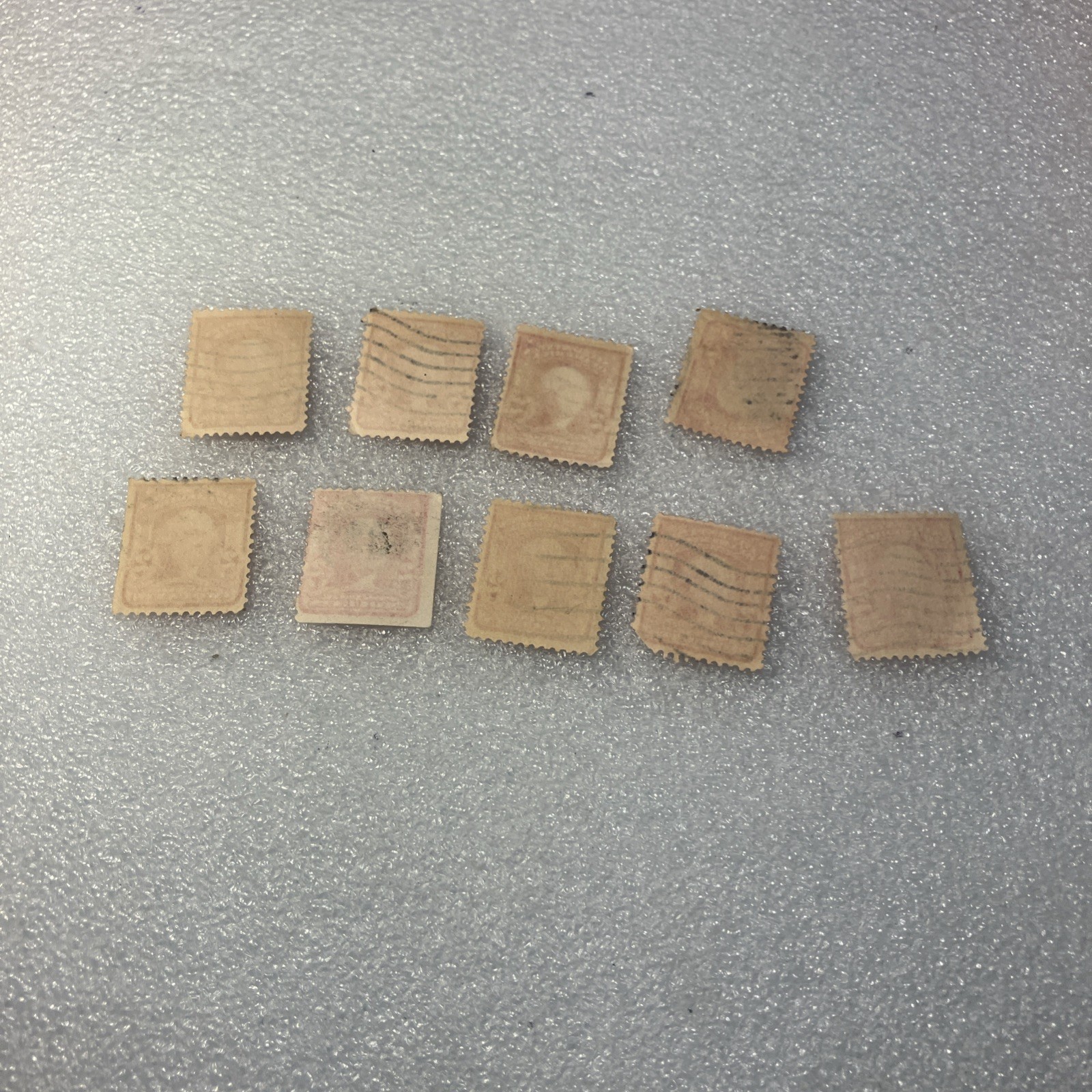 9 USED Antique US Stamps, 1902-1908 George Washington RED, 2 Cents; A DEAL- LOOK
