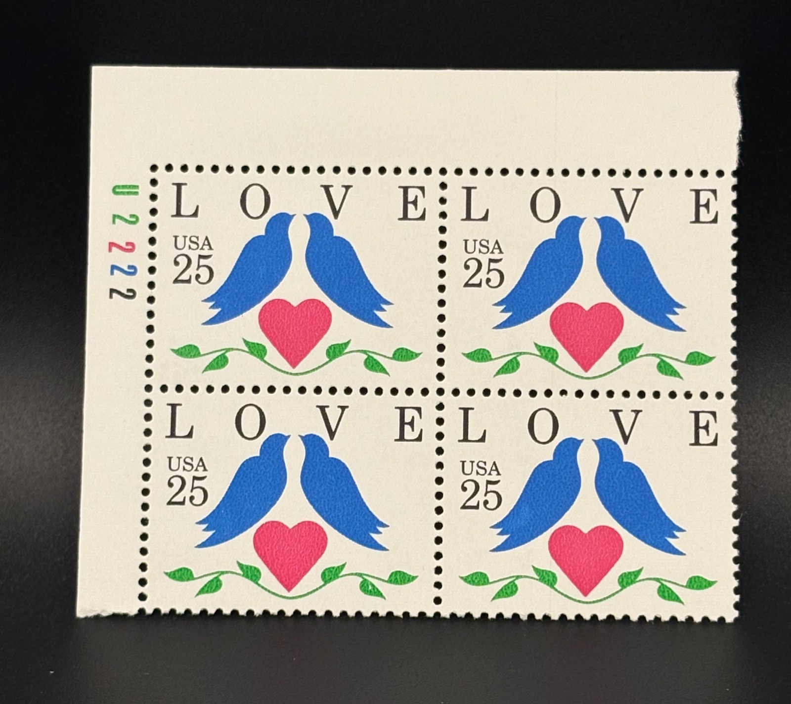 Multiple sets of Plate Block US Postage Stamps from the 90s (2)