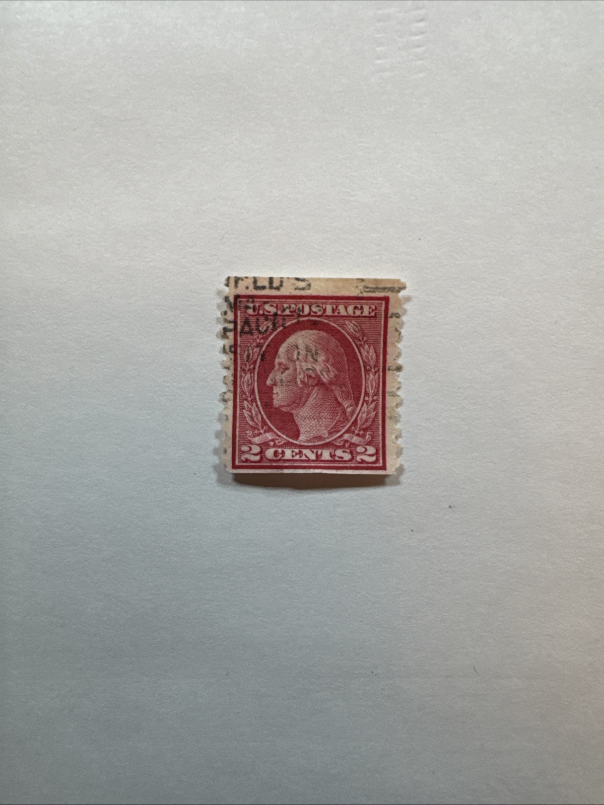 Scott #491 – 2¢ Carmine Washington – Rotary Press Coil Stamp