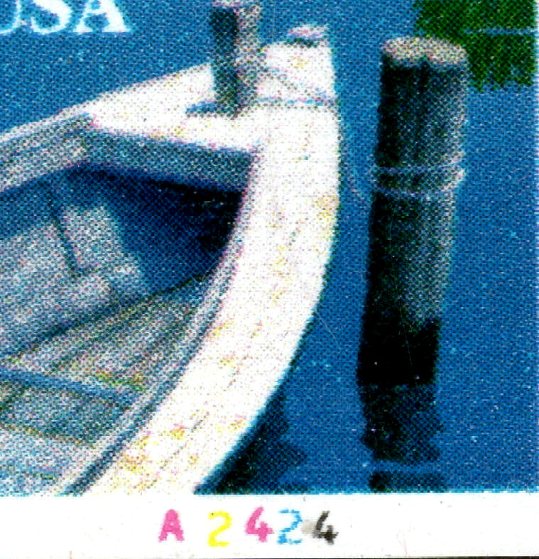 US Stamps – 19¢ Fishing Boat Plate #A2424 Coil Strip of 5 MNH stamps – SC#2529