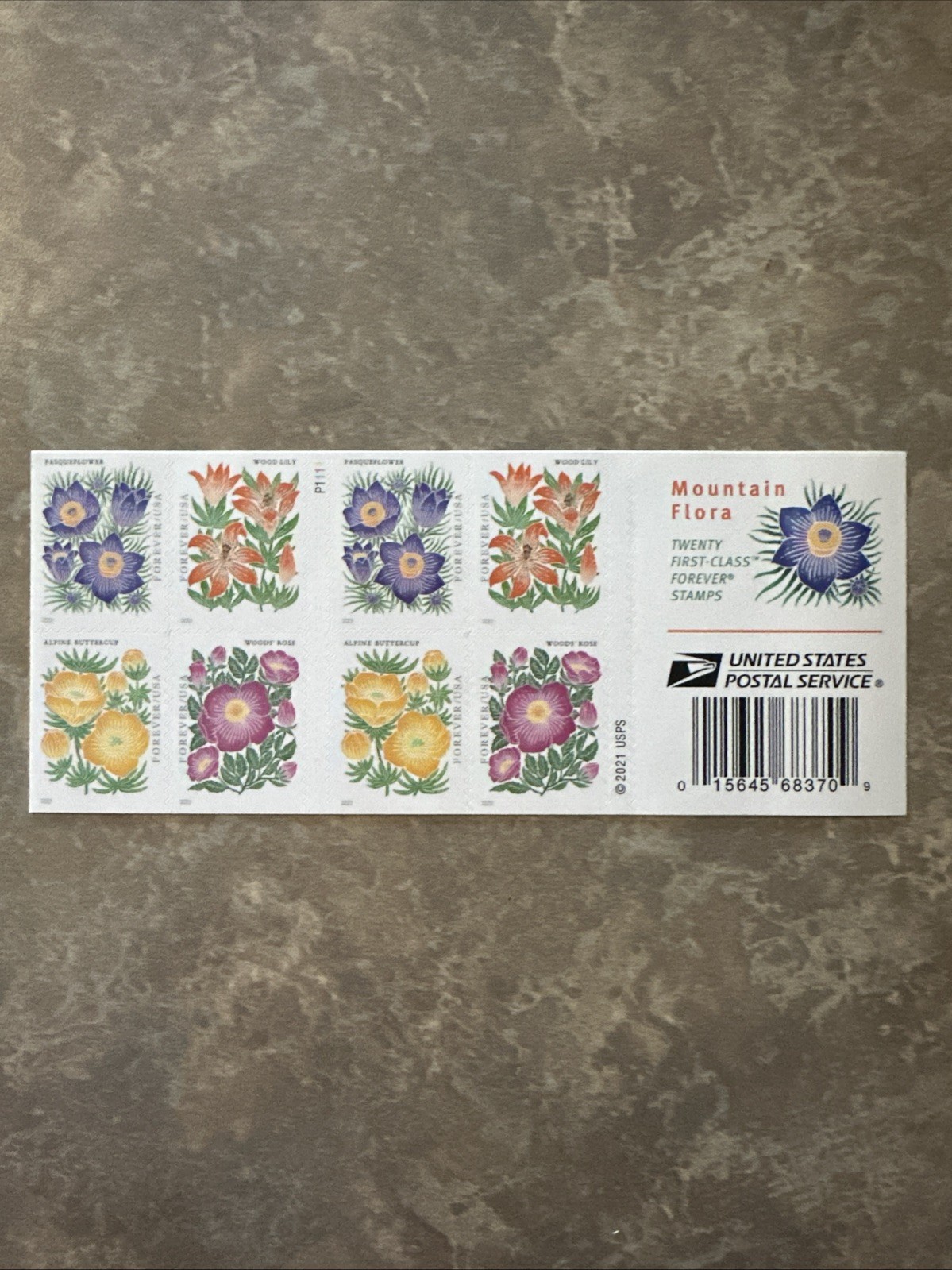 Book of 20 Mountain Flora FOREVER Stamps USA