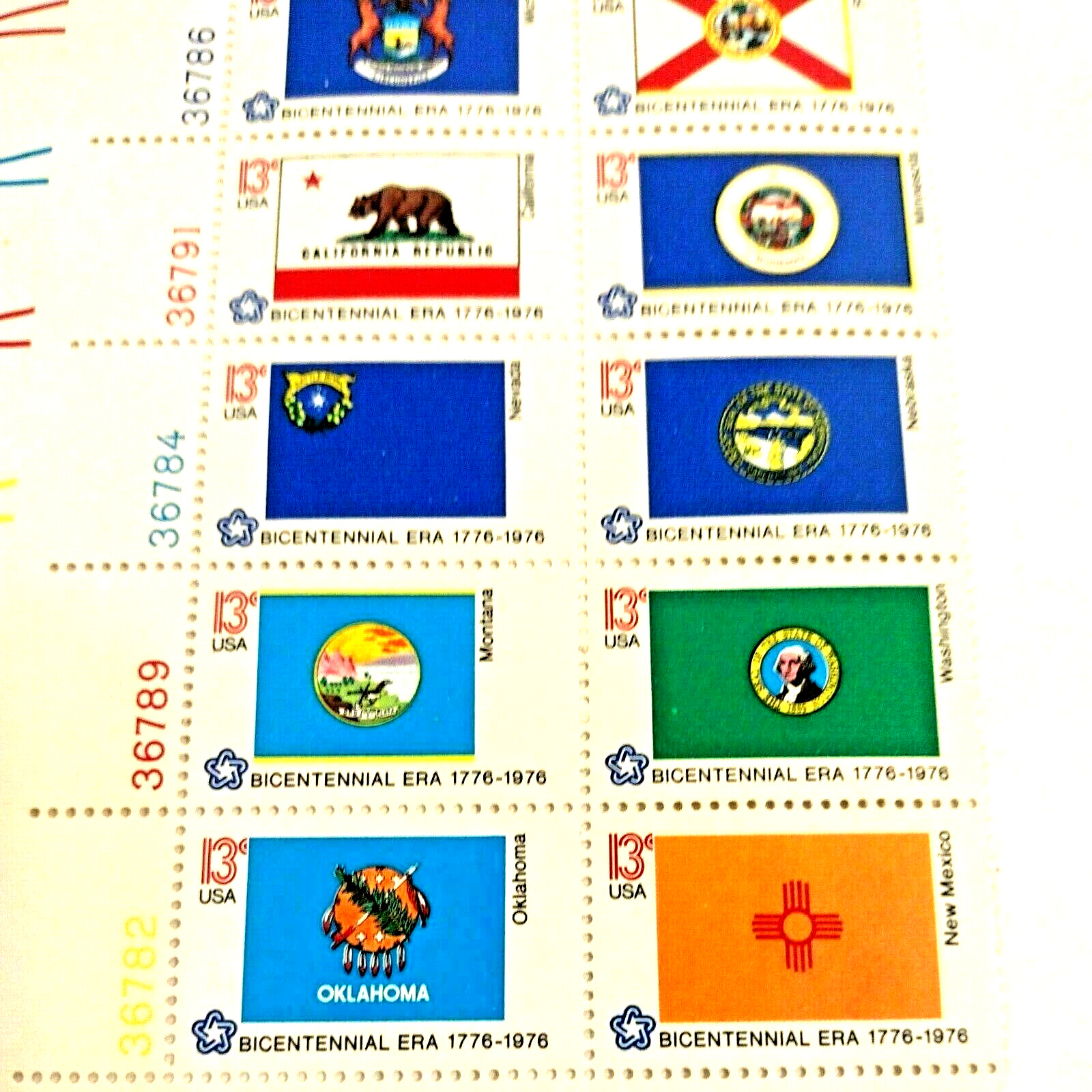 Scott #1663-16 State Flags 40 Total Vintage 13 Cents 1976 Face Value $5.20