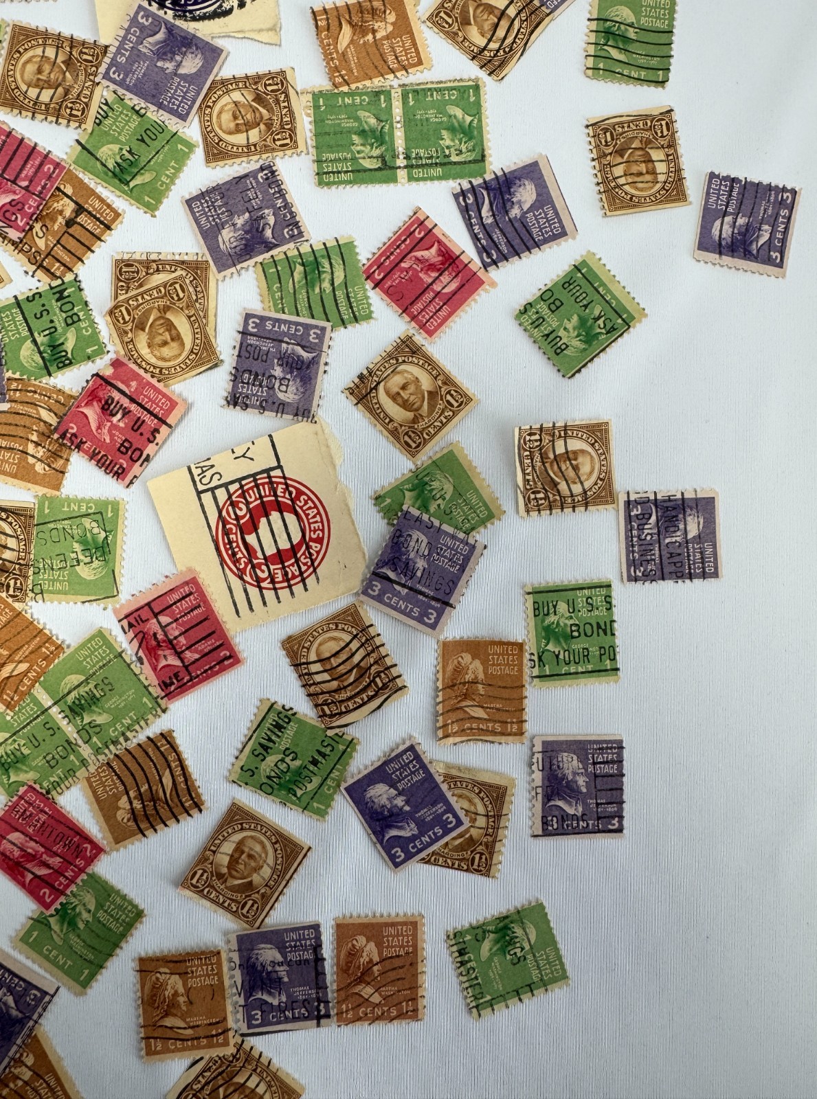 Vintage United States Definitive Postage Stamp Mixture Lot Approx 180+ Used