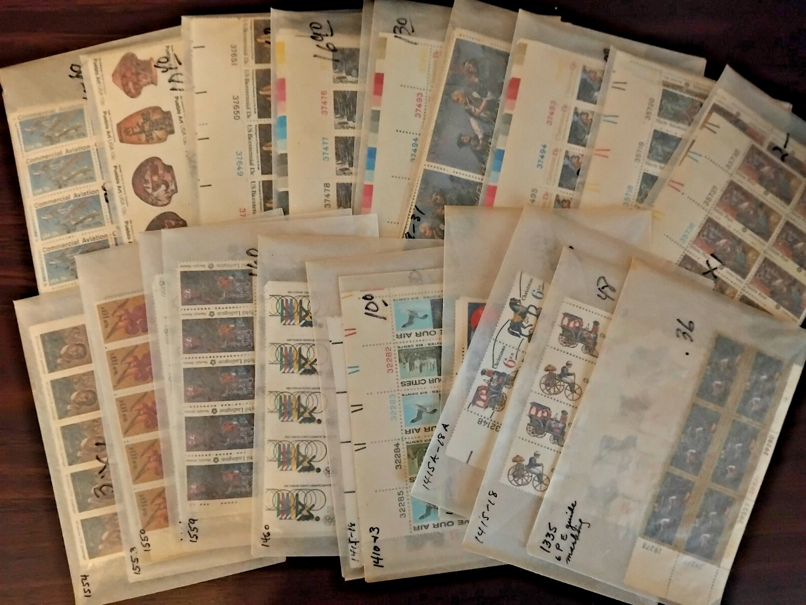 US Plate Blocks from 1960’s-1970’s in quantity, Face Value $110
