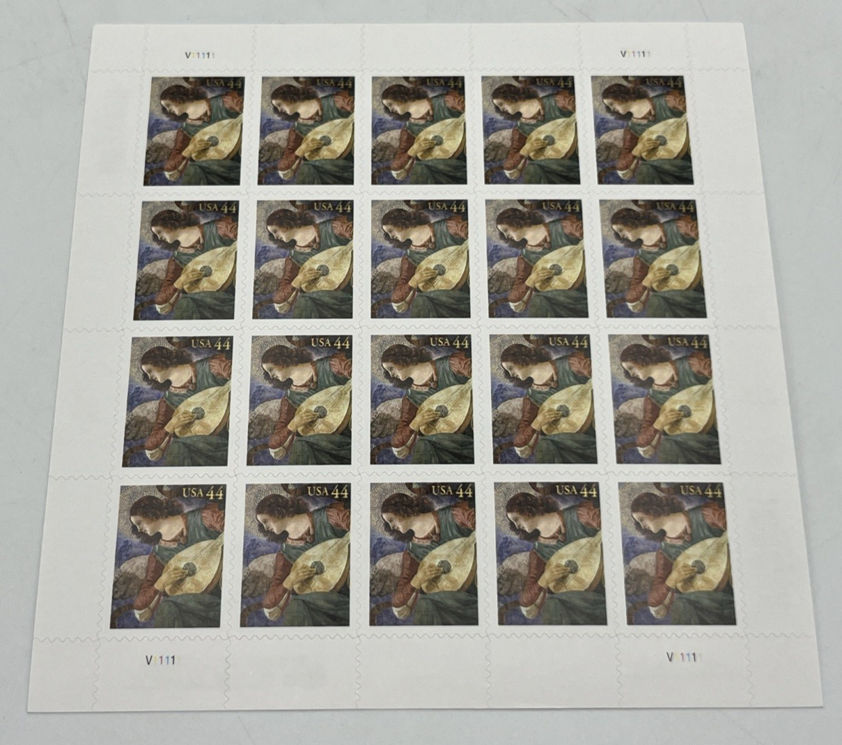 Scott #4477 44 cent Angel with Lute Sheet of 20 MNH