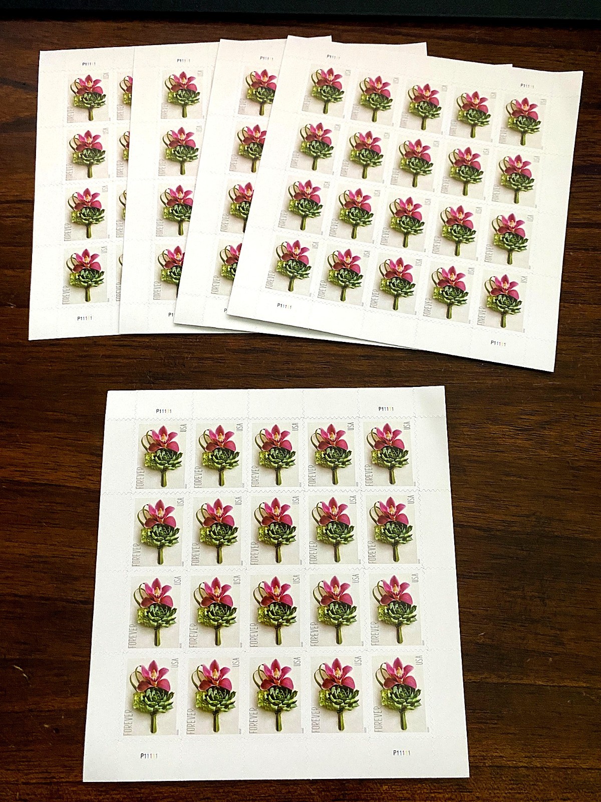 100 Genuine USPS Forever Stamps Unused 5 Sheets of 20 Booklet of 100