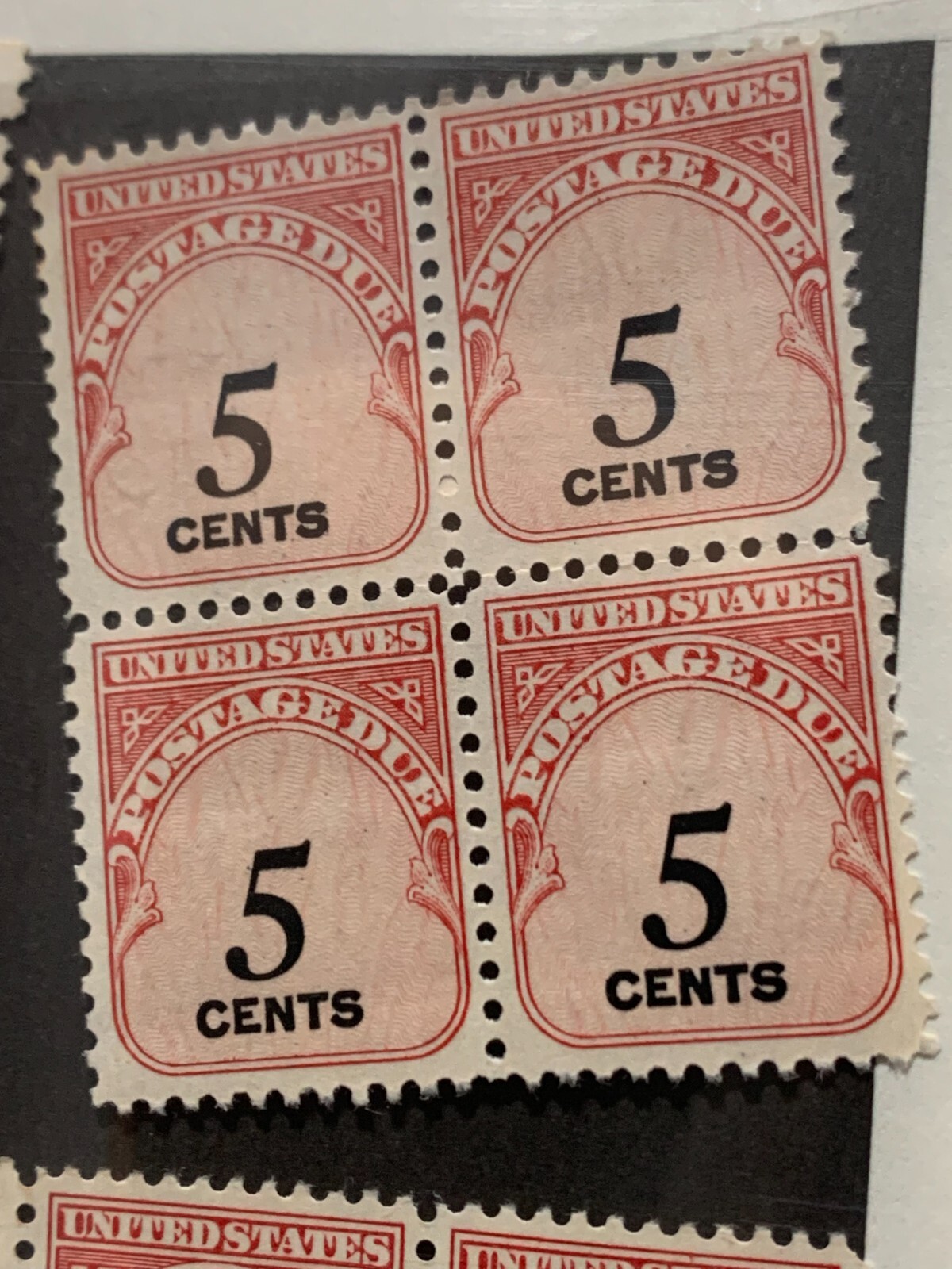 US Stamps J93 5 Cent Block of 4 ( 16 pcs) Unused 1959