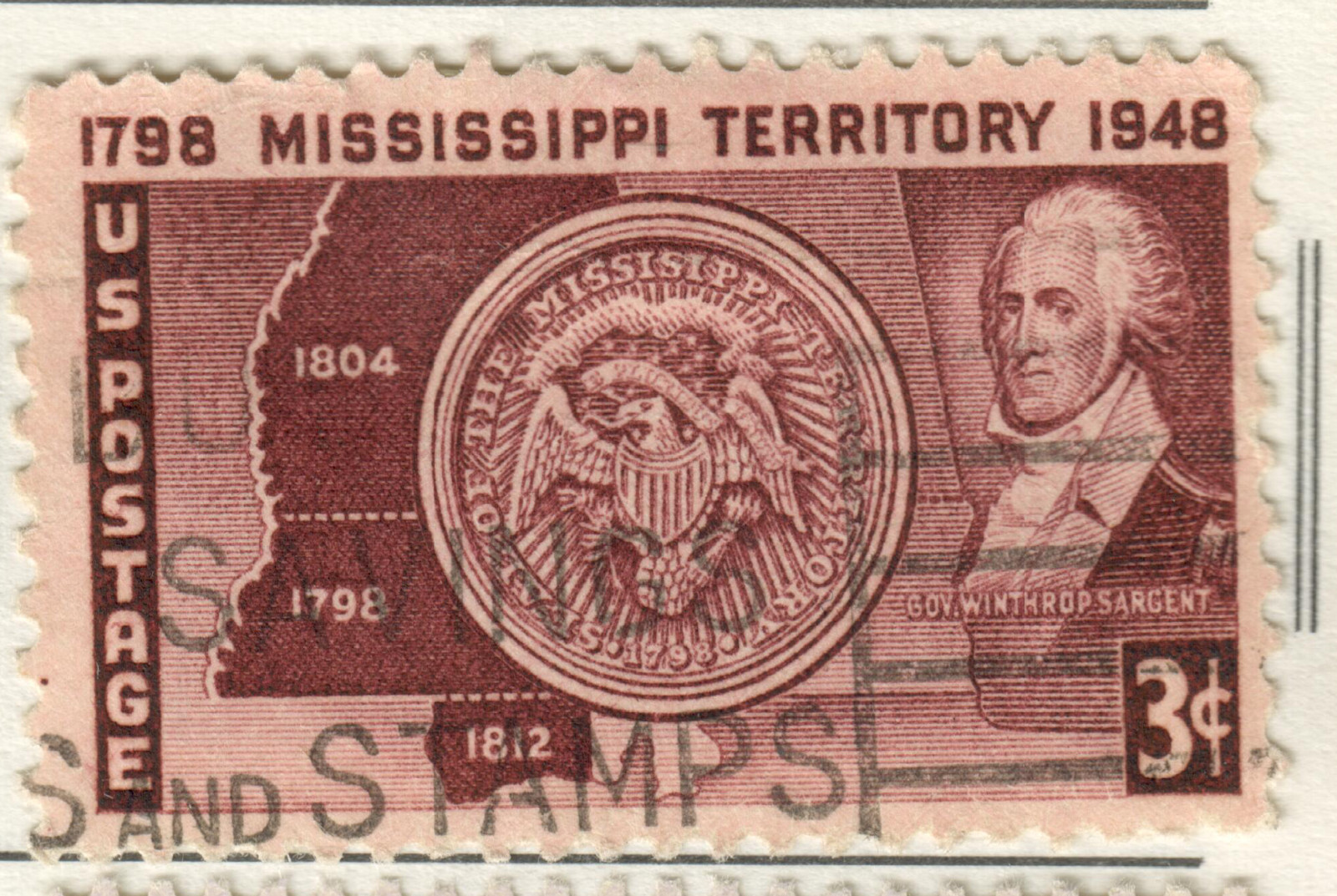 USA – 1948 The 150th Anniversary of the Mississippi Territory