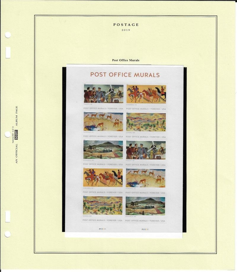 US SCOTT 5372 SHEET OF 10 POST OFFICE MURALS STAMPS FOREVER MNH
