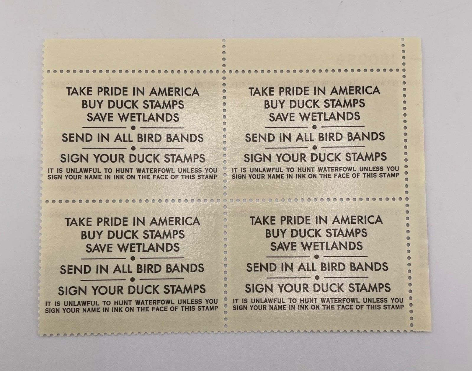 1988 US Federal Scott #RW55 Snow Goose Block of 4 MNH