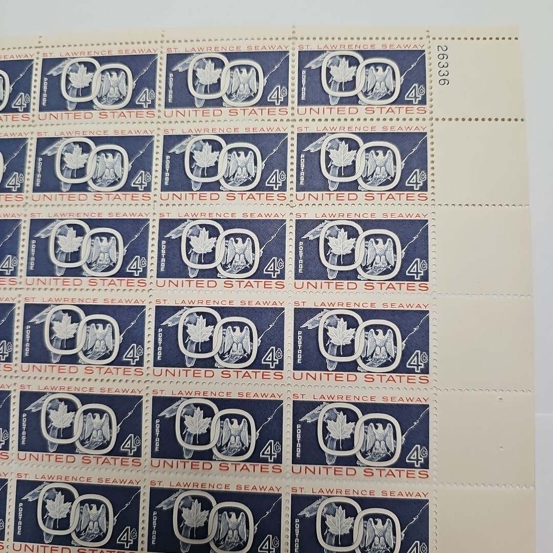 Stamp US Postage 4c 4 Cent Sheet OF 40 Stamps St Lawrence Seaway