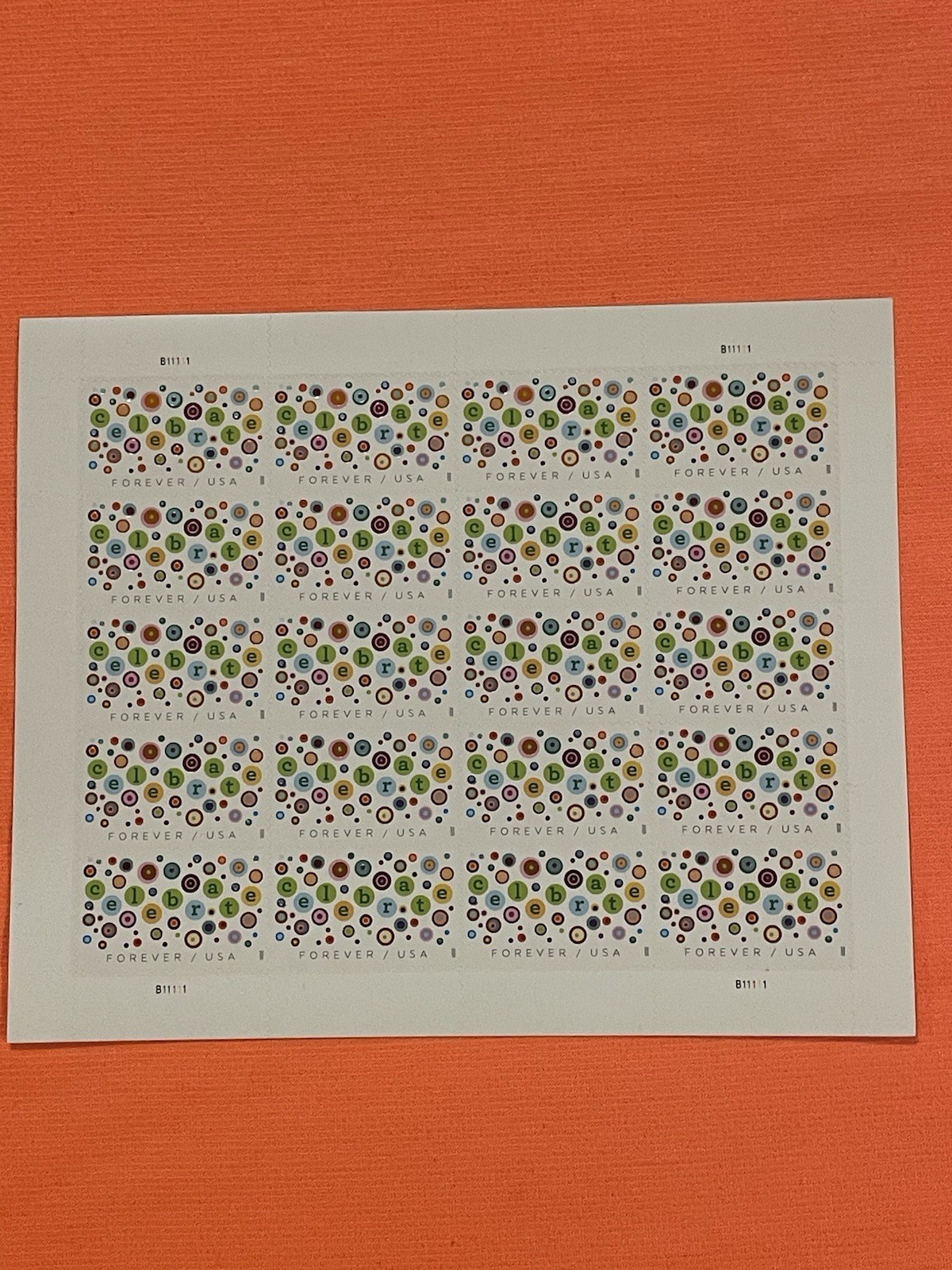 USPS Forever Stamps – Let’s Celebrate (2020) Single Stamp Random MNH