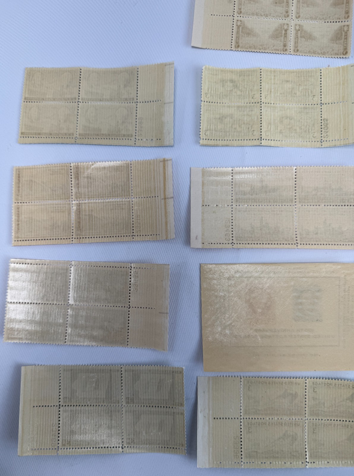 13 Mint US Plate Blocks and Souvenir Sheet 1945-1949 Post-WWII Americana