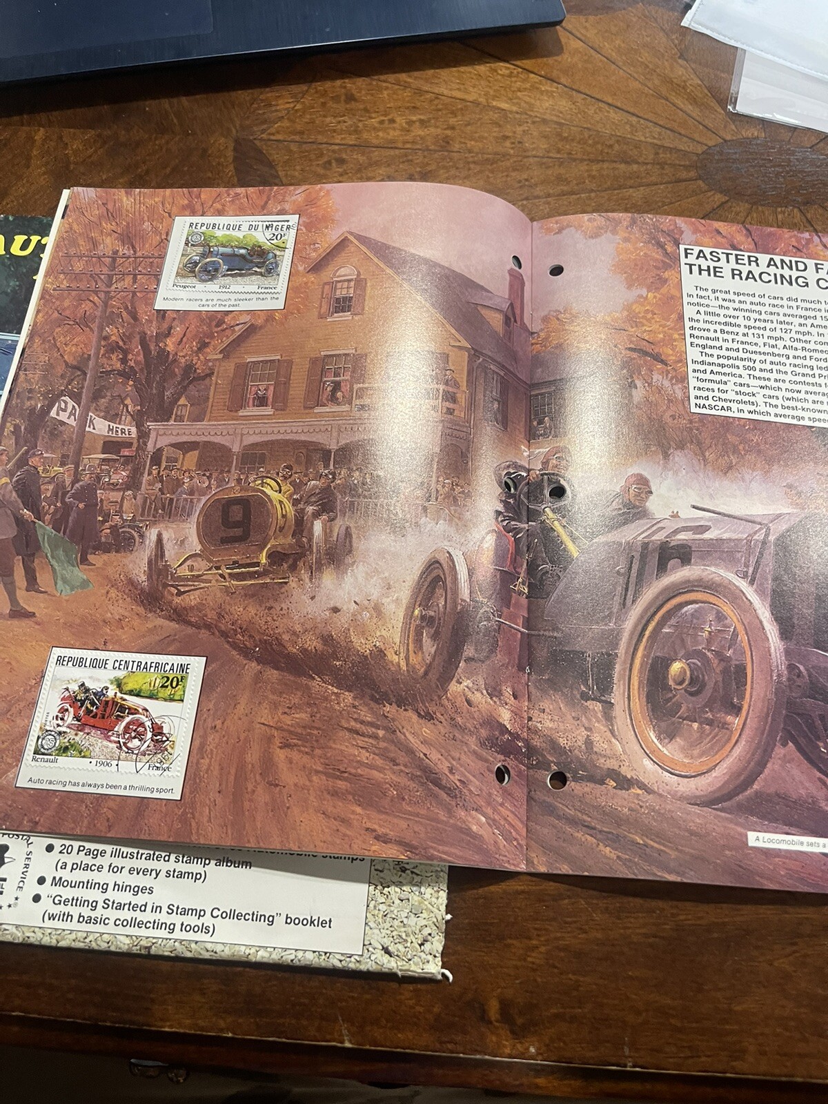 1984 USPS Automobiles A world on Wheels Stamp Collecting Kit #855 complete