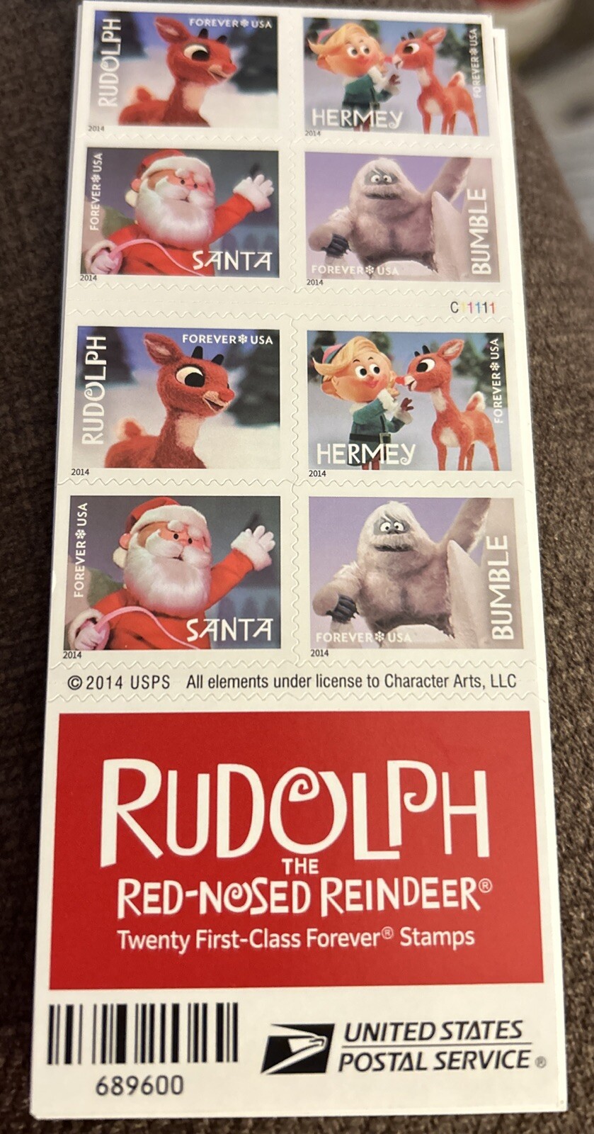 20 USPS RUDOLPH the Red Nose Reindeer 2014 Holiday Christmas Forever Stamps Rare