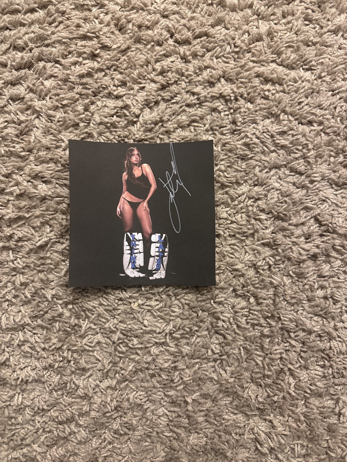 Tate McRae Signed Think Later Insert REPRINT CD size
