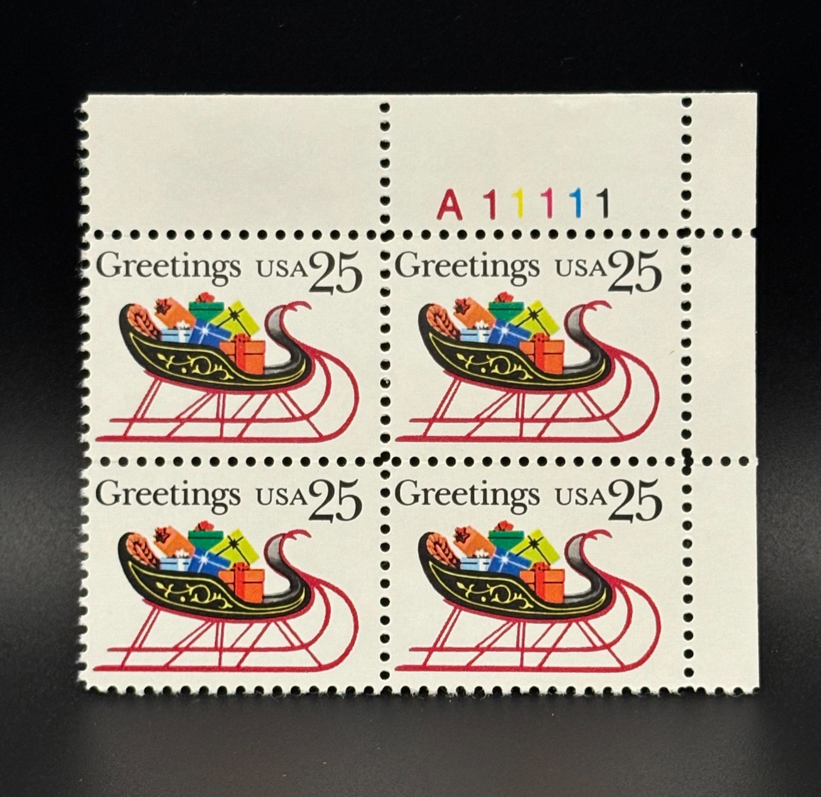 Multiple sets of Plate Block US Postage Stamps from the 90s (2)