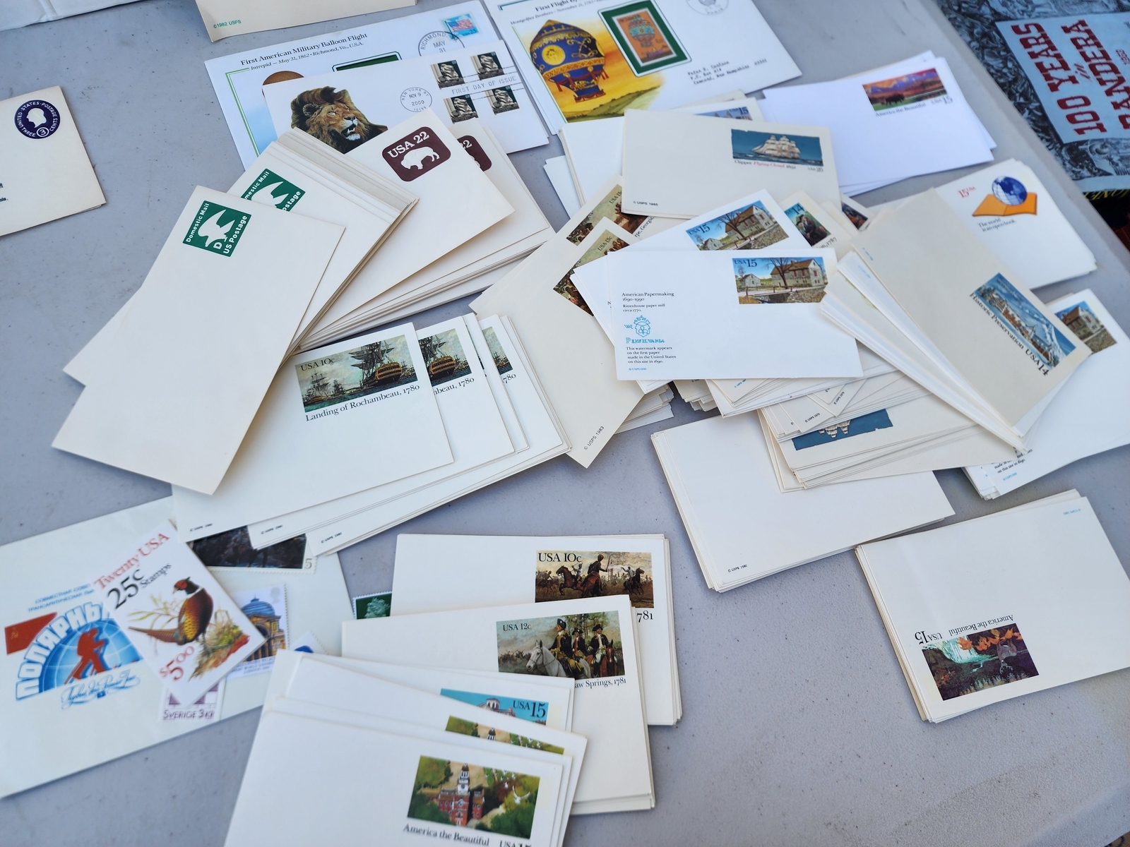 Lot of USPS USA Postage Pre-Stamped Envelopes & First Day of Issue FDC