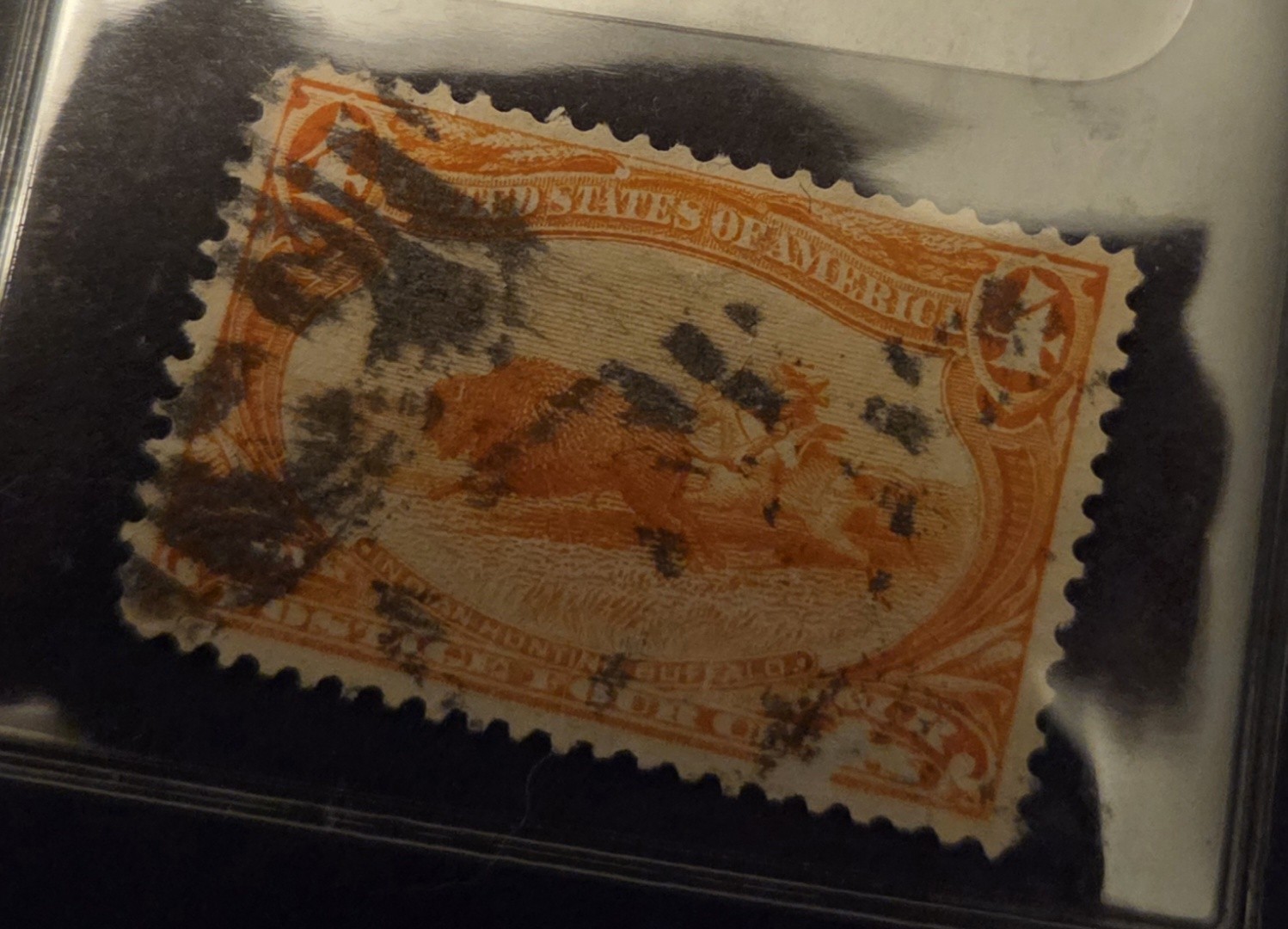 1898 Used 4ct Orange “Indians Hunting Buffalo” #287