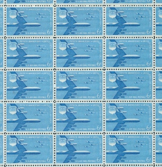 United States 6¢ Air Force 50th Ann. Air Mail Postage Stamp #C49 Pack of 100