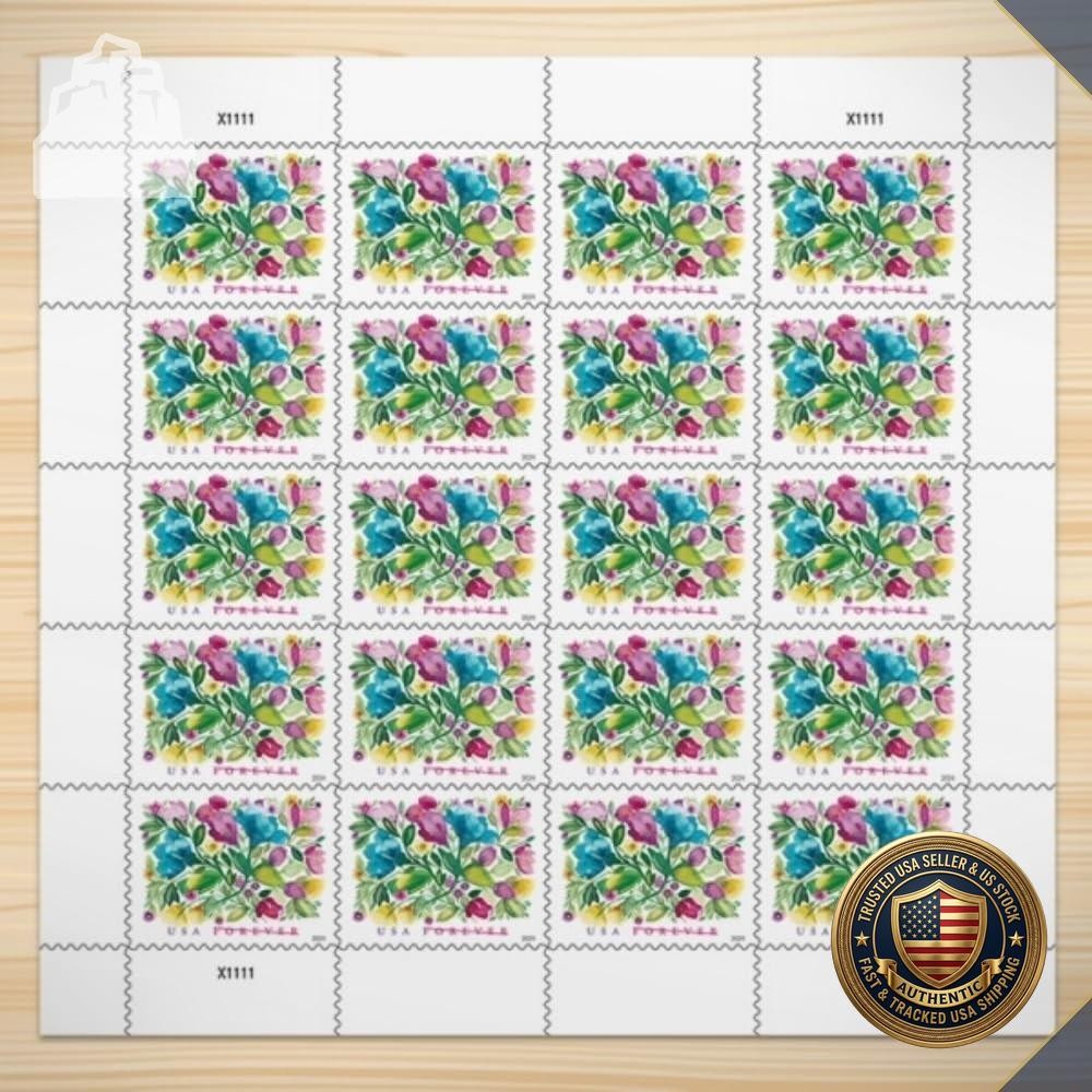 Forever Stamps Sheet 20 Postage USPS Celebration Blooms Scott 5849