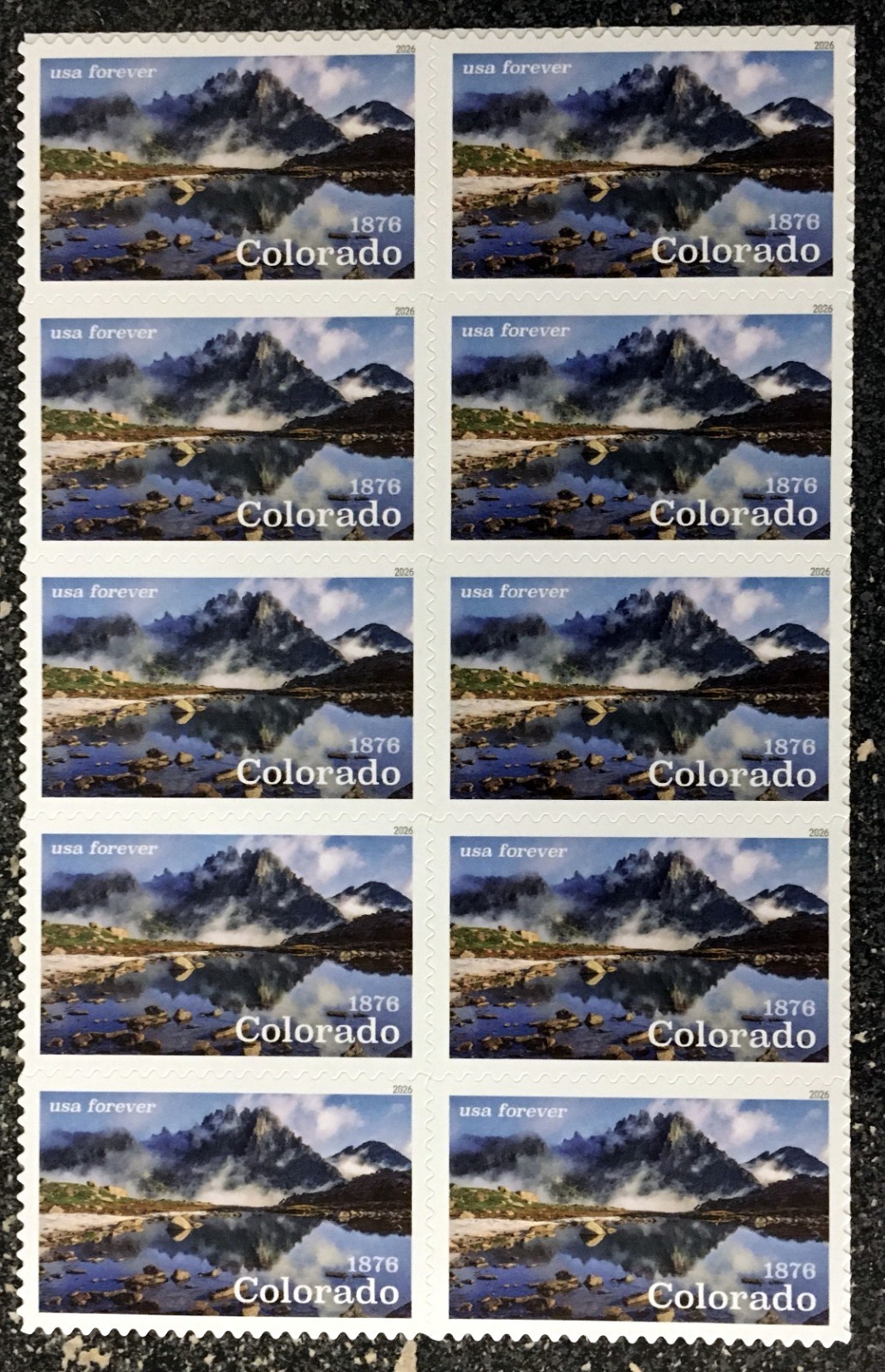 2026USA #6052 Forever Colorado Statehood – Block of 10 From Sheet mint