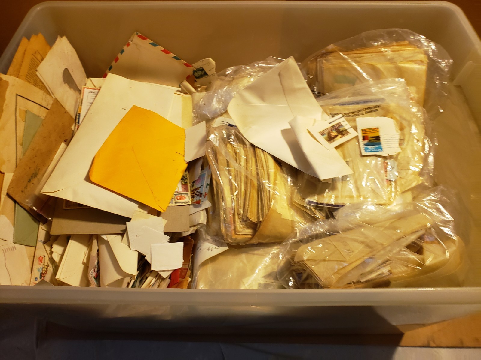 66Qt Tote Full Of All Kinds Of Postage Stamps Old/New Used And Unused LOOK!