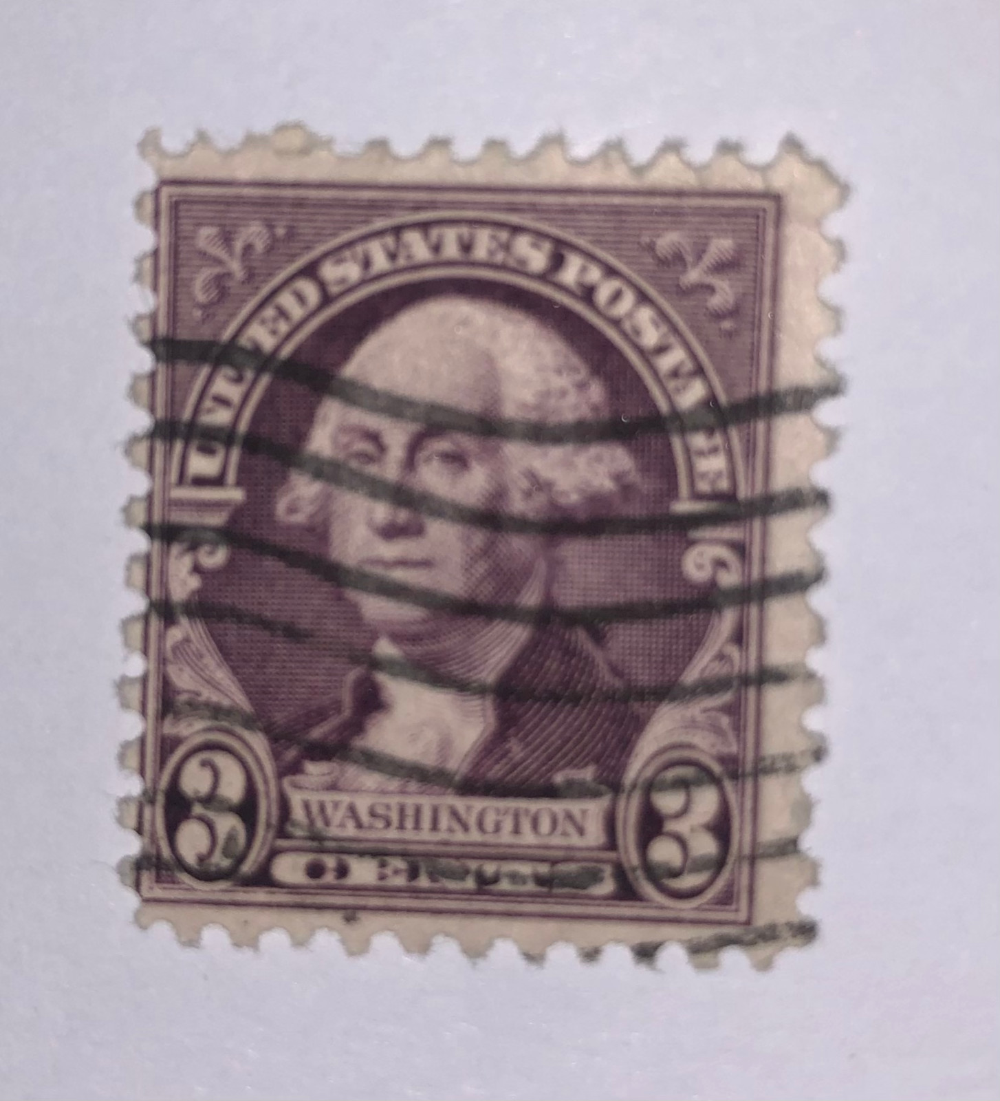 Rare 1932 US 3 Cent George Washington Stamp | Purple / Violet