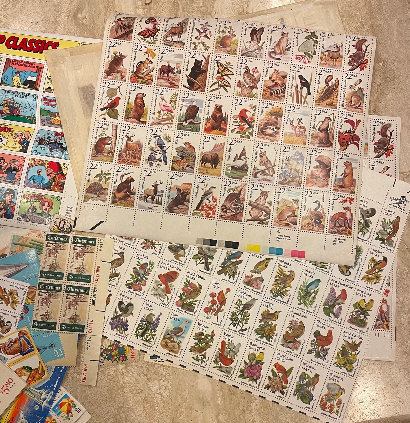 US Stamp Lot 1C + Mix Unused Postage Sheet Booklet Over $450 FV Huge Variety