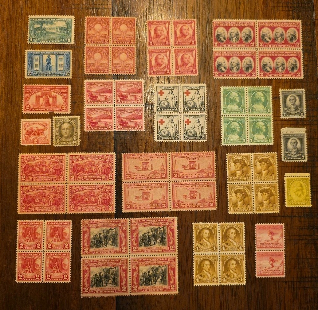Early 20th Century U.S. Mint Stamps – Washington-Franklins, 2¢ Reds, MNH E