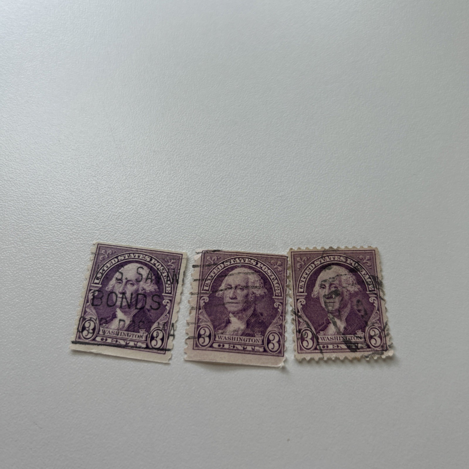 Vintage Rare 1932 US 3 Cent George Washington Stamp | Purple / Violet #S