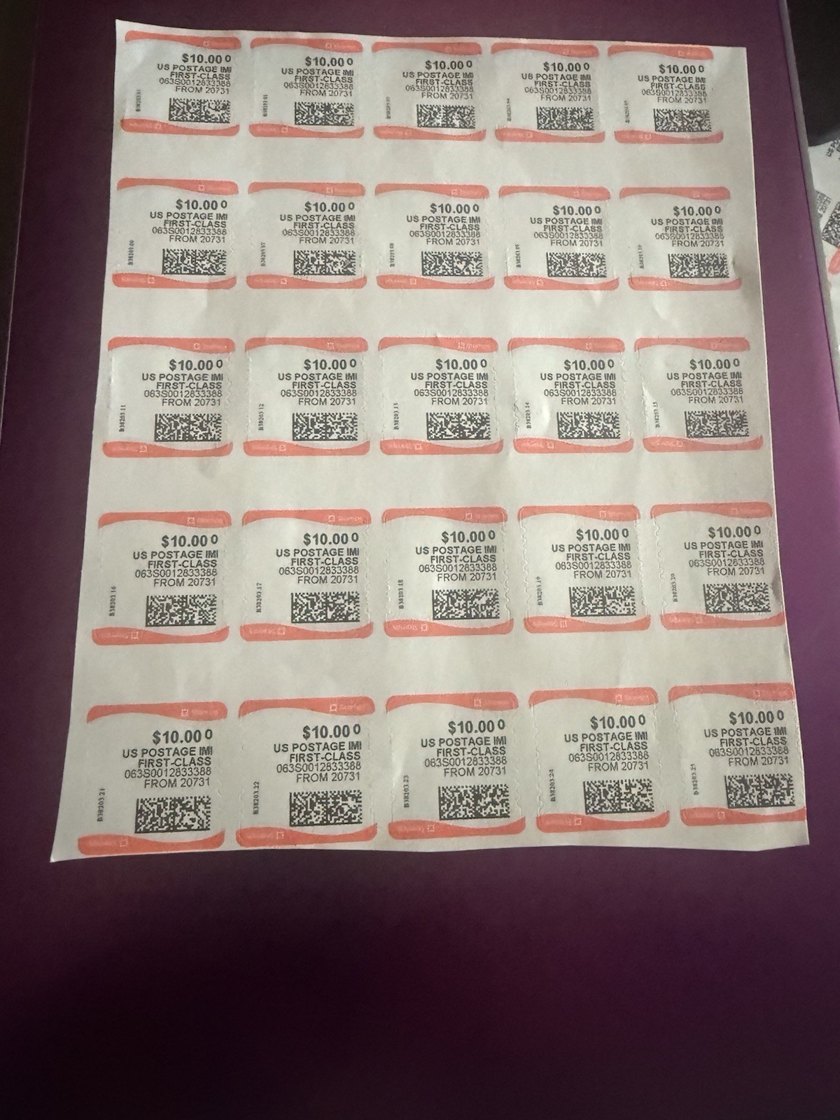 Discount Stamps Two Sheets 25 Stamps Per-Sheet $10.00 Face Value Fast Shipping.