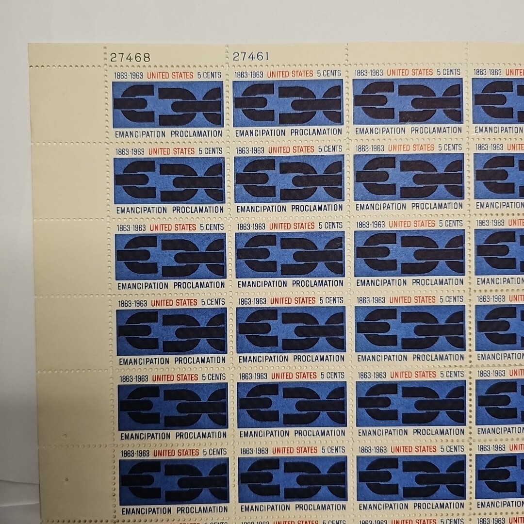 Stamp US Postage 5c 5 Cent Sheet OF 50 Stamps Emancipation Proclamation