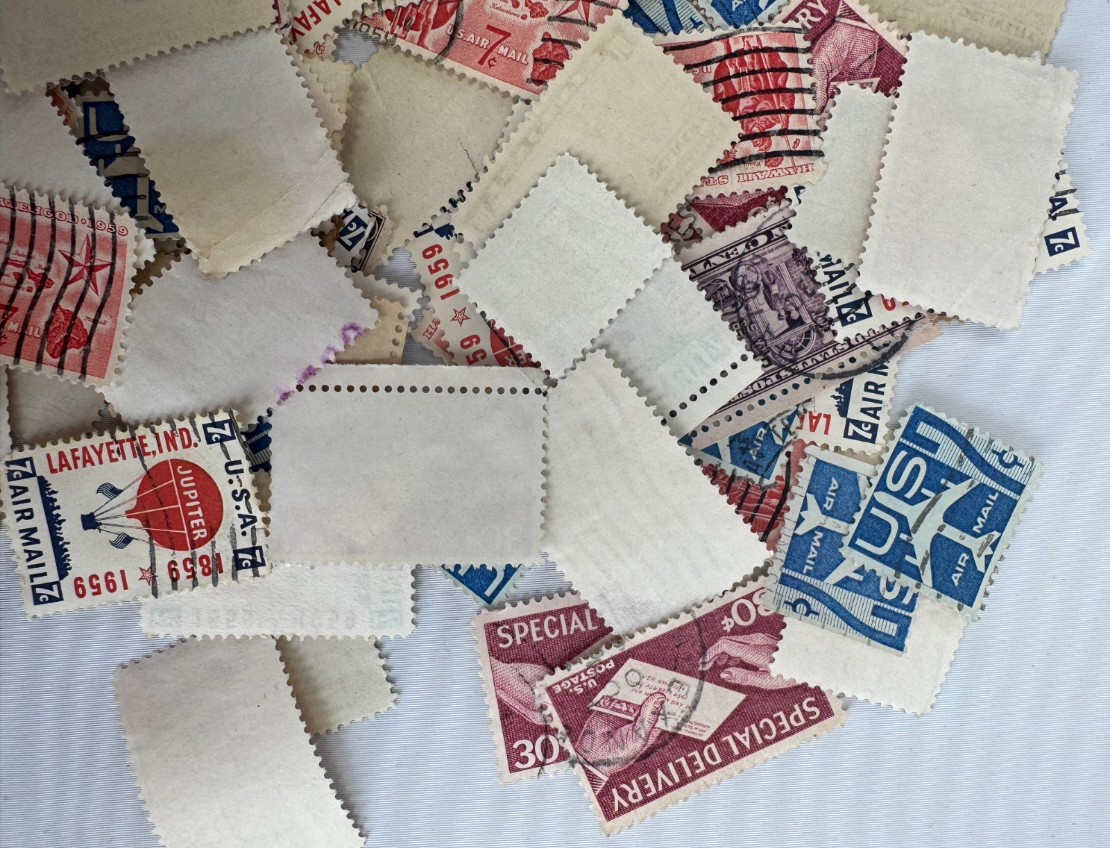 Canceled Vintage 1950s US Airmail Special Delivery and Commemorative Stamp Lot