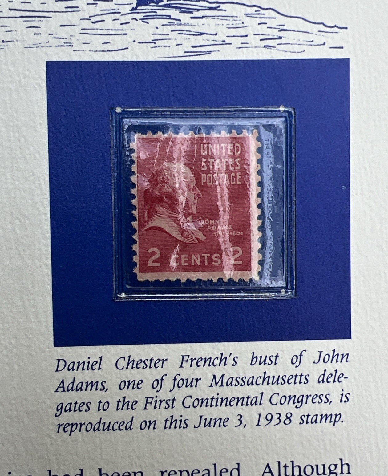 USA Stamp Series Panel First Continental Congress Postal Commemorative Society 6