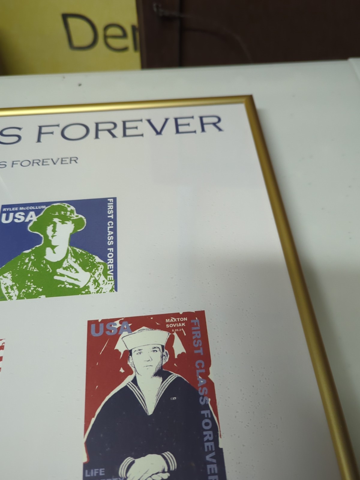 16×20″ First Class Forever In Our Hearts Framed USPS Composite Poster