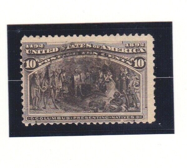 USA Stamps 1893 Scott # 237 Columbus Presenting Natives 10 Cent Used NGNH
