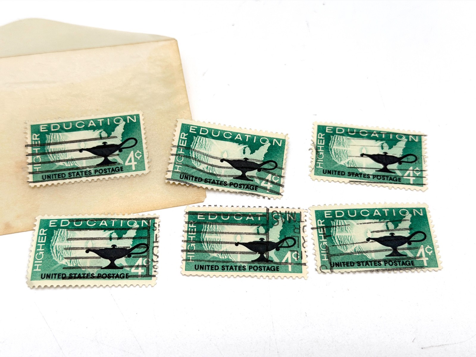 Vintage 1962 Higher Education 4¢ Stamps QTY 6 #2989 USED