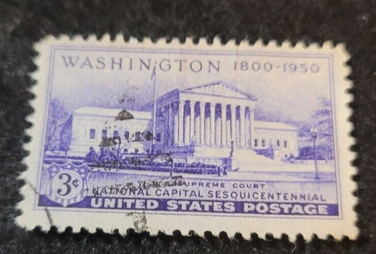 # 991 – 1950 3c National Capitol Sesquicentennial: Suprem USA Used Stamp +2 FREE