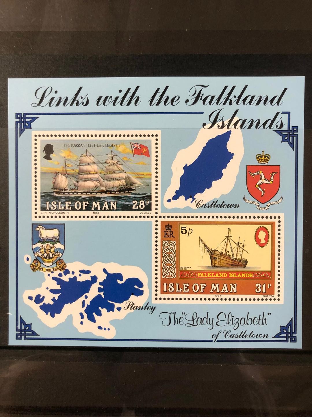 Overseas Sailing Ship Stamp – ① (Miniature Sheet: Unused)
