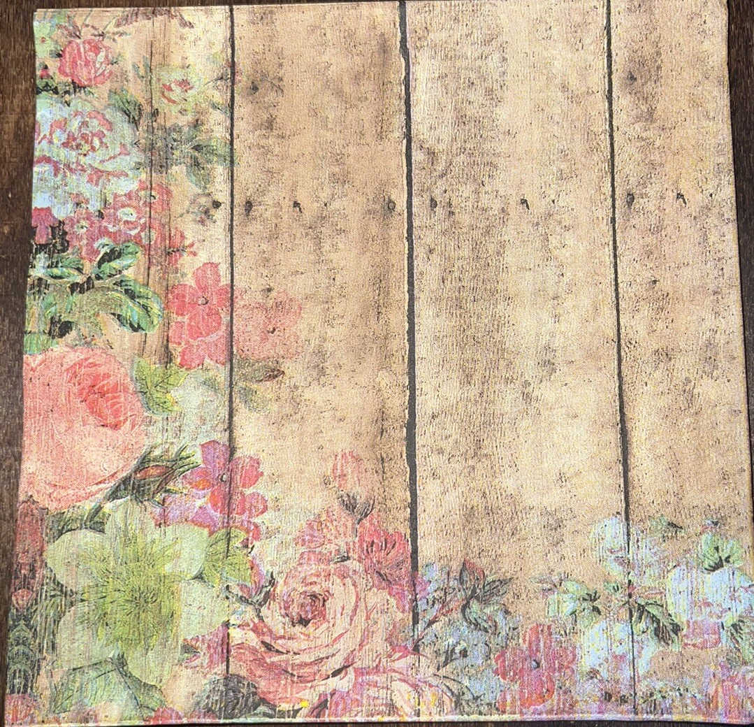 Lot of 4-) Lunch Napkins for Decoupage/Mixed Media- Flowers – Antique
