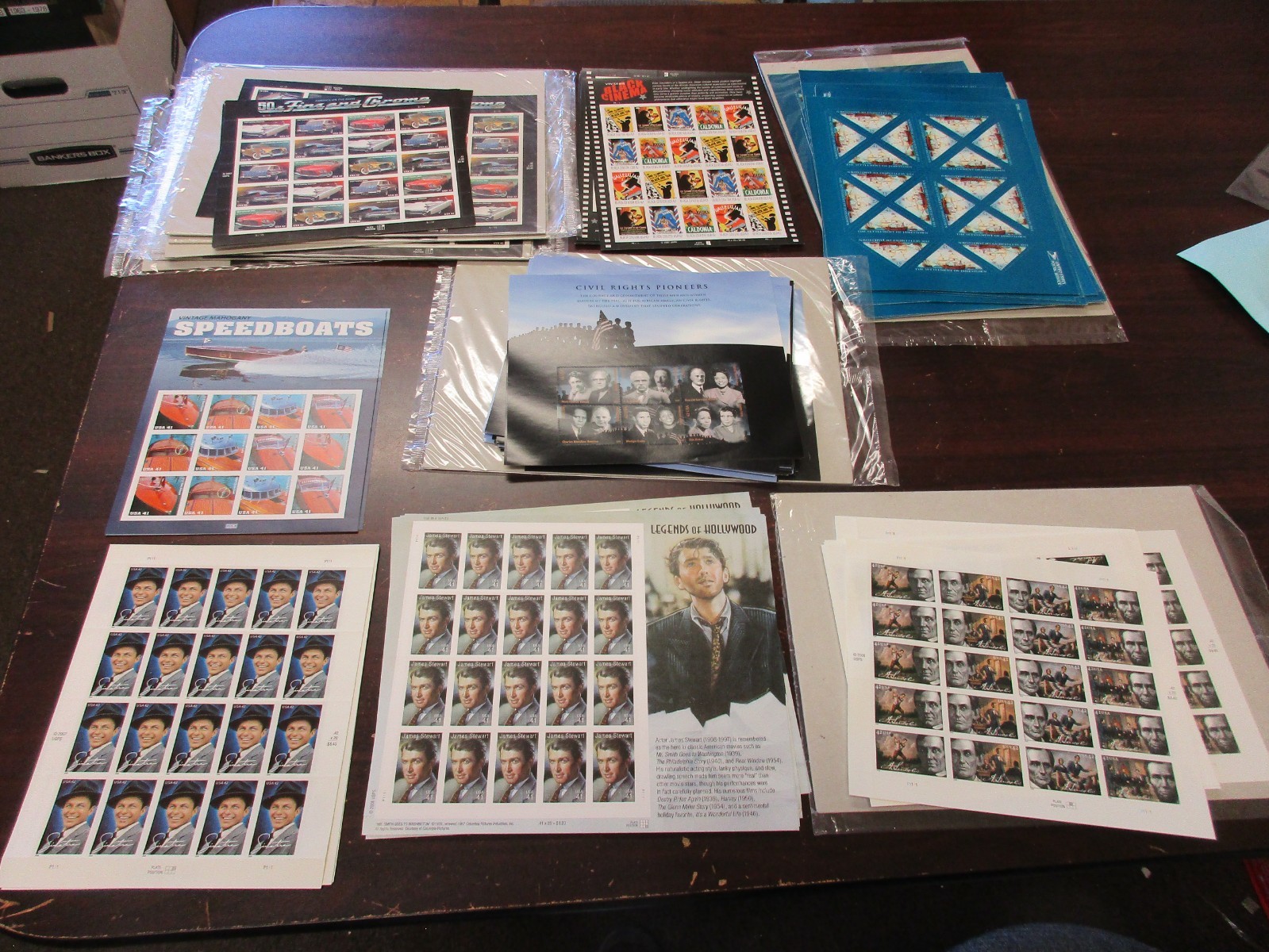 39,41,42 cent full sheets Mint NH, Face Value $854.80