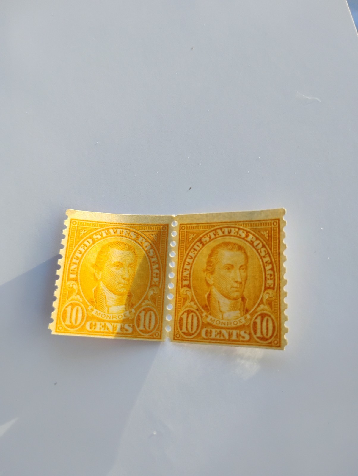 Gold stamp coil 10 cent Monroe 1924