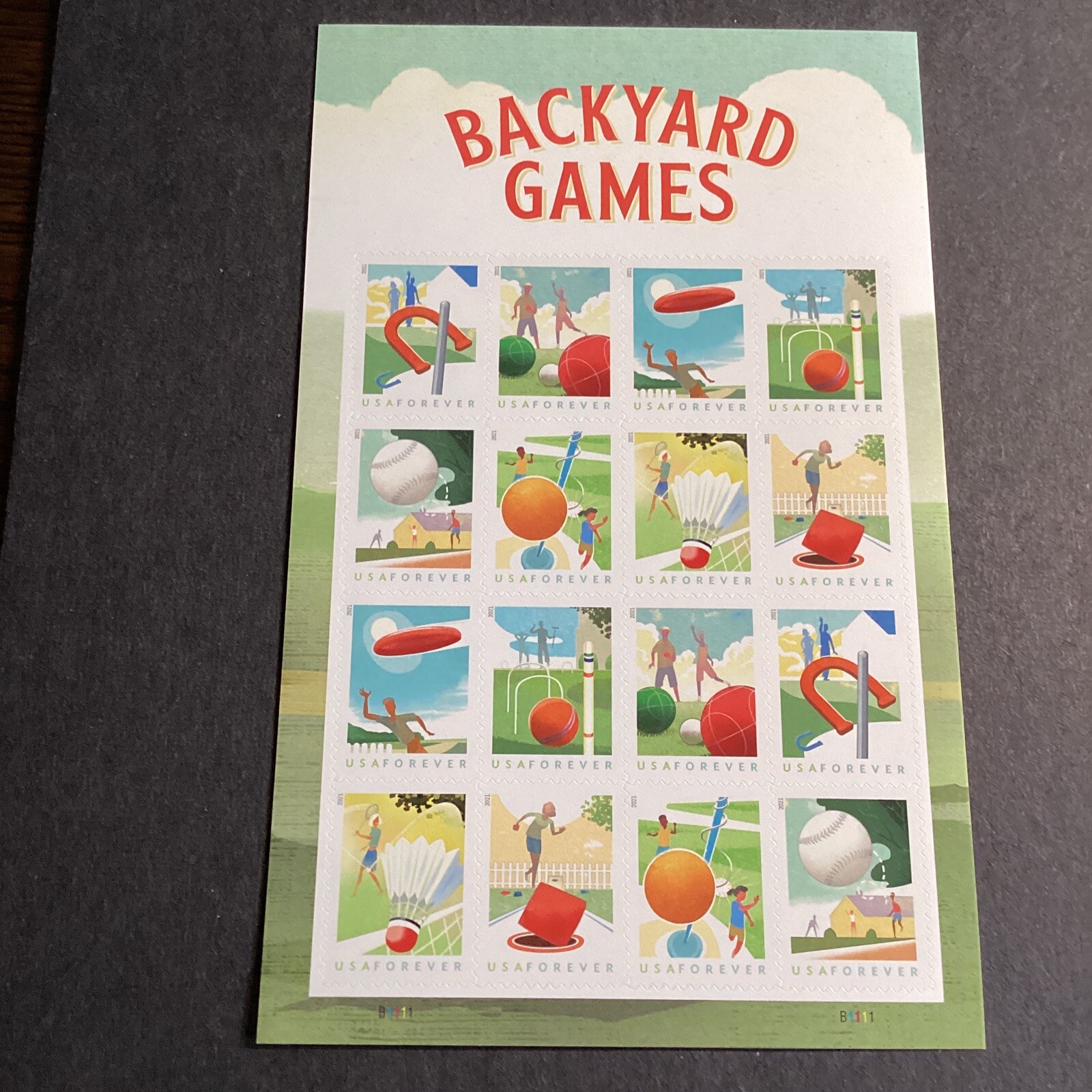 SCOTT # 5627-34-BACKYARD GAMES-SHEET OF (16) FOREVER STAMPS-2021-MNH-US