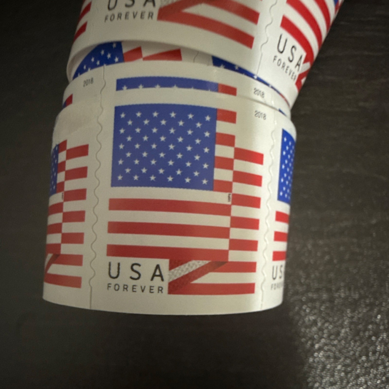 US Flag Forever Coil Stamps 2018 American Flag Red White Blue USA