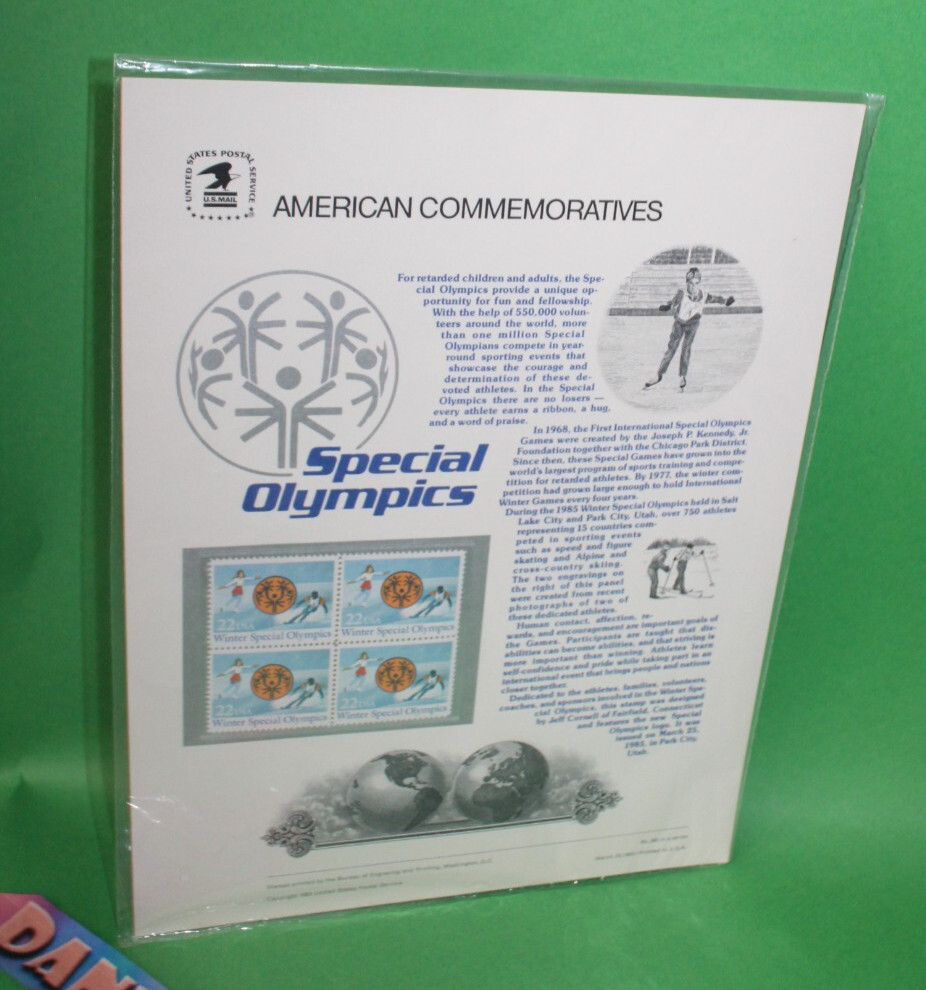 American Commemoratives Winter Special Olympics USPS Stamps 240 March 25, 1985