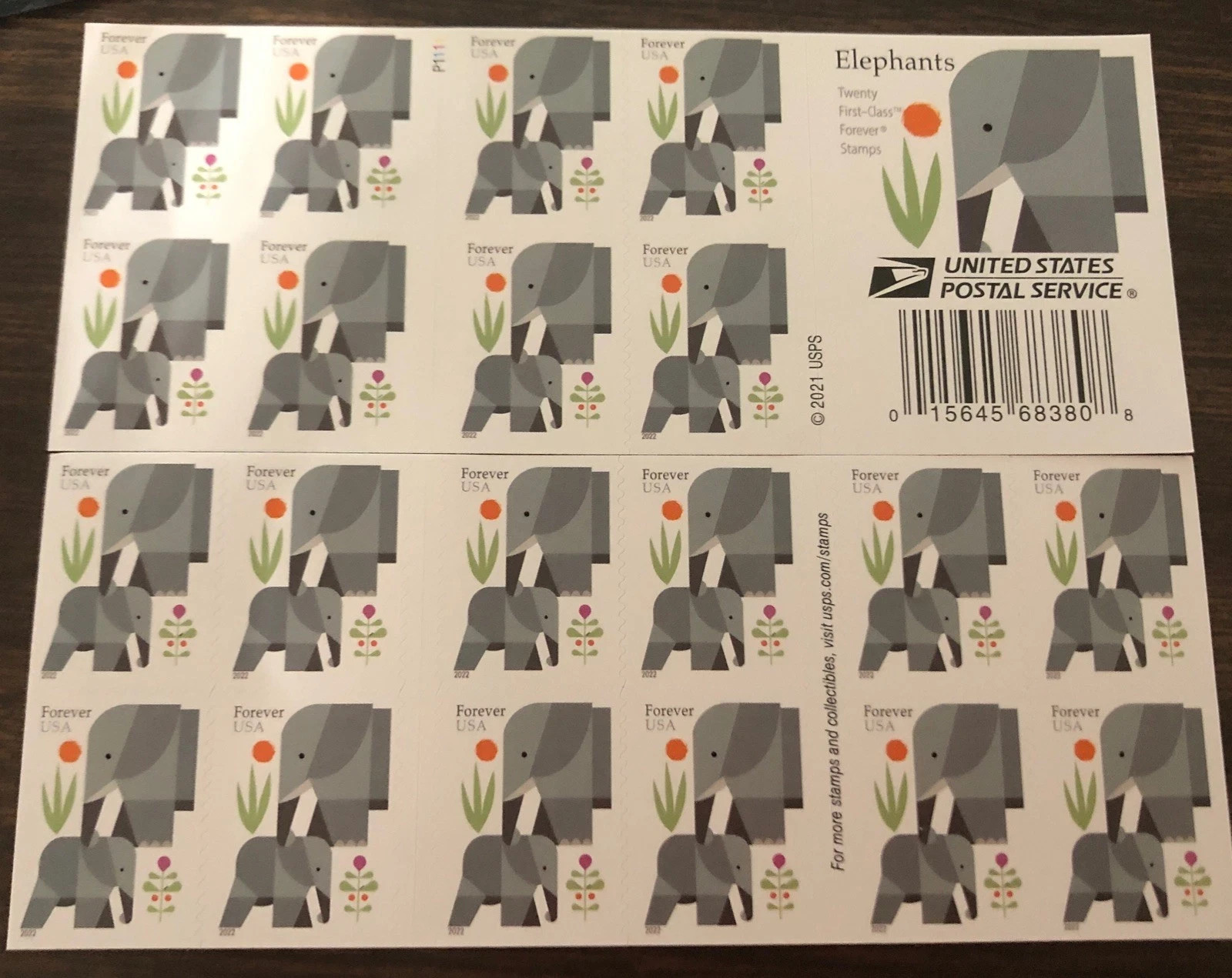 100 NonExpiring assorted stamps, uncancelled, original **14% off retail prices**