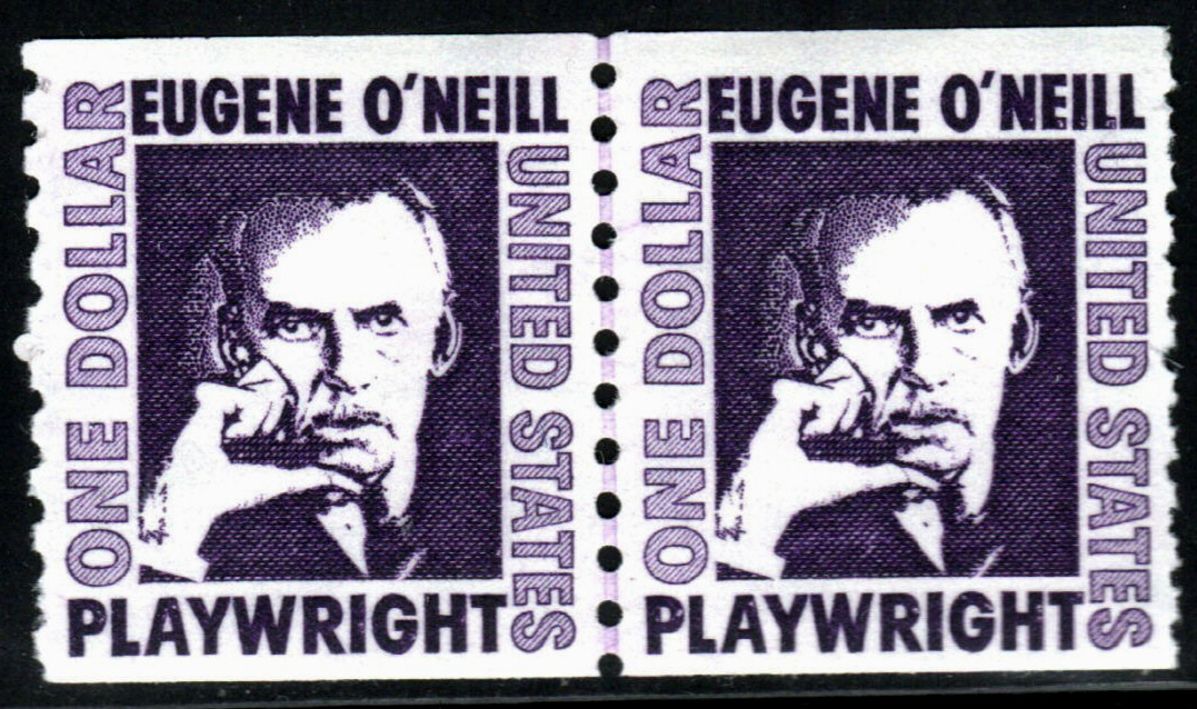 U.S. Stamps – $1 Eugene O’Neill – Coil Line Pair – MNH – SC#1305c