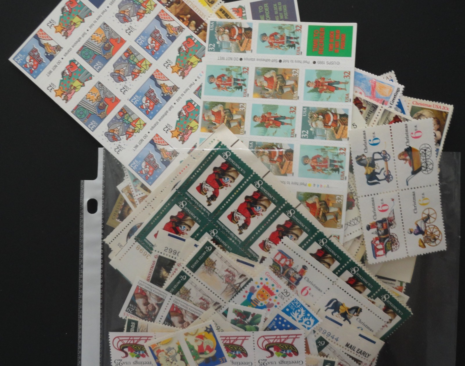 USA USPS MINT NH CHRISTMAS STAMPS LOT – ALL USABLE ON MAIL FACE VALUE $241.63