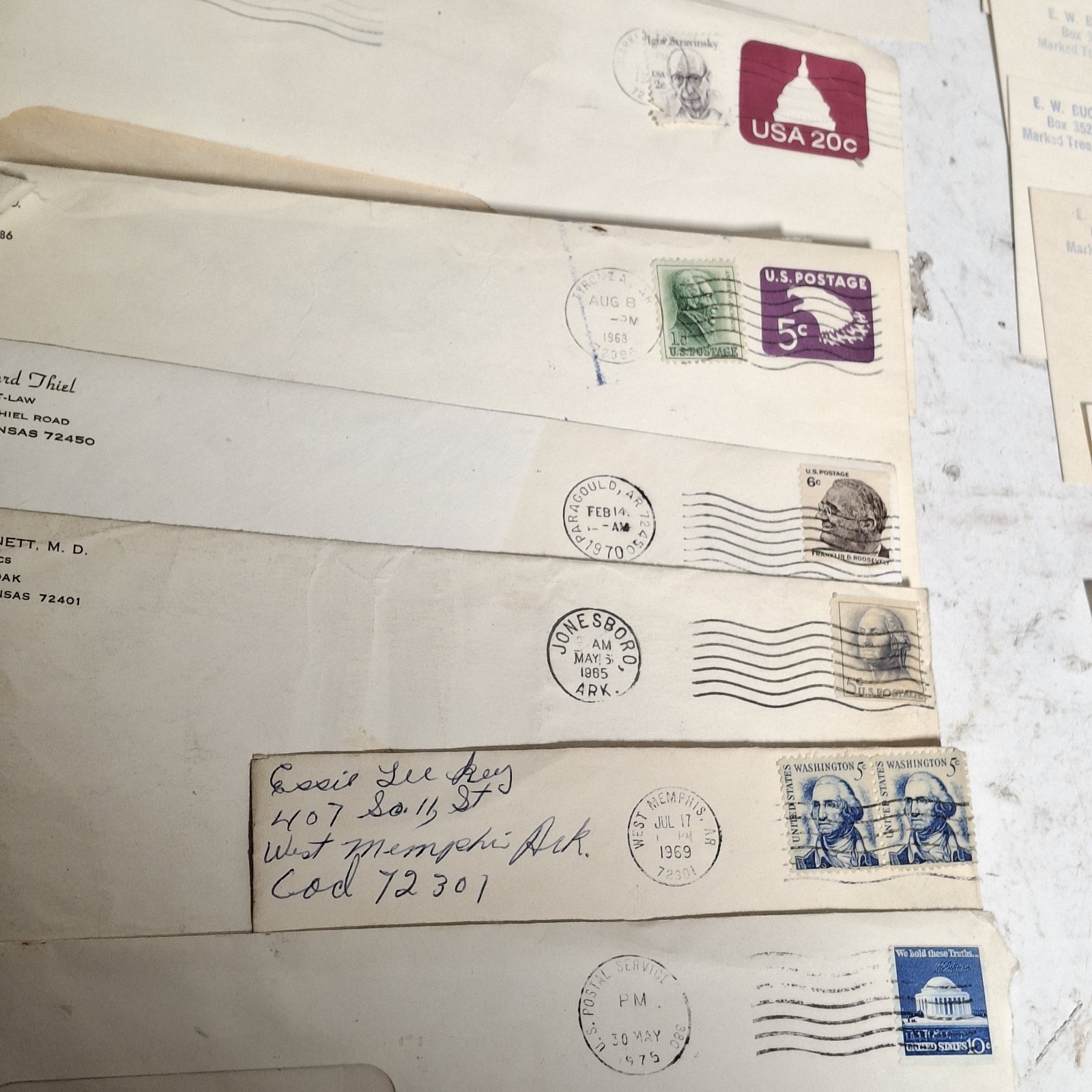 Large Lot Stamps US 5 Cent George Washington Stamp Blue Vintage Many Others